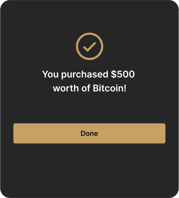 Step 3: Buying Bitcoin on TOYOUTO